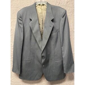 VTG Nino Cerruti Rue Royale Grey Two‎ Button  Sport Coat Mens 46R Made in USA